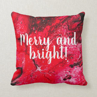 Merry and bright! throw pillow