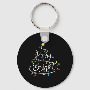 Merry And Bright Tis The Season Christmas Vacation Keychain