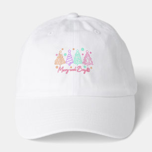 Merry and Bright Tree Neon Christmas Hat