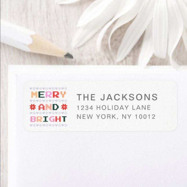 Merry and Bright | Ugly Christmas Sweater Return Label (Creator Uploaded)