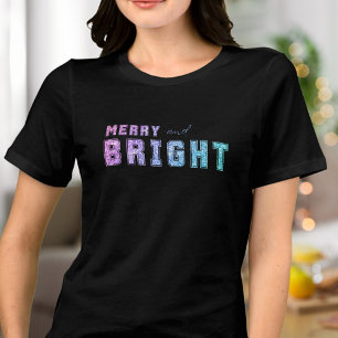 Merry and Bright Unicorn Colors Tri-Blend Shirt
