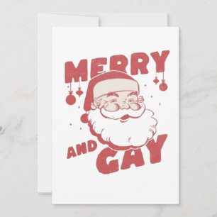 Merry and Gay Funny Christmas LGBTQ Pride Invitation