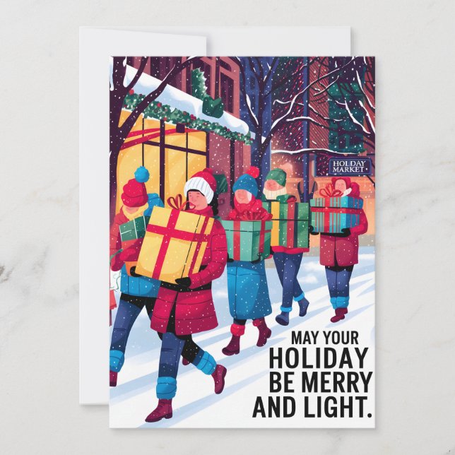 Merry And Light - Christmas Card (Front)