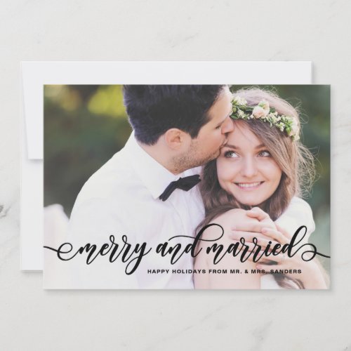 Merry and Married Calligraphy Wedding Holiday