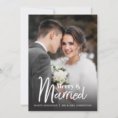 Merry and Married Holiday Photo Card