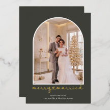 Merry and Married Newly Wed Personalized Photo