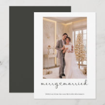 Merry and Married Newly Wed Personalized Photo