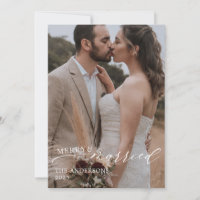 Merry and Married Overlay Script Wedding
