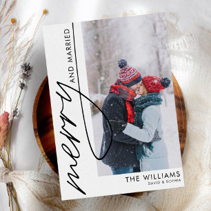 Merry and Married Photo Christmas Card