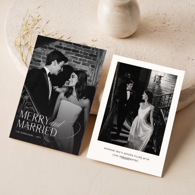 Merry And Married Photo Christmas Card (Creator Uploaded)