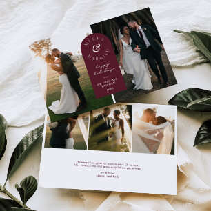 Merry and Married Wedding Photo Holiday Card