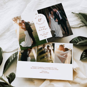 Merry and Married Wedding Photo Holiday Card