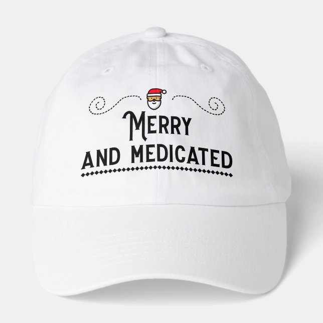 Merry and Medicated Holiday Hat (Front)