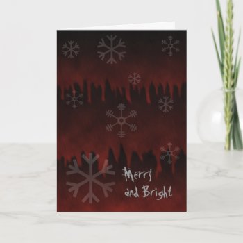 Merry And Not So Bright Goth Holiday Card by BastardCard at Zazzle