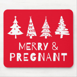 Merry and pregnant at Christmas Mouse Pad