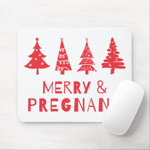 Merry and pregnant at Christmas Mouse Pad