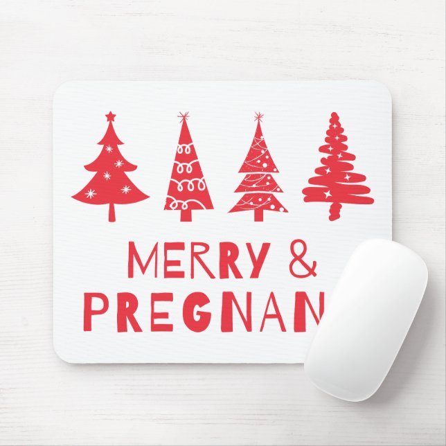  Merry and pregnant at Christmas Mouse Pad (With Mouse)