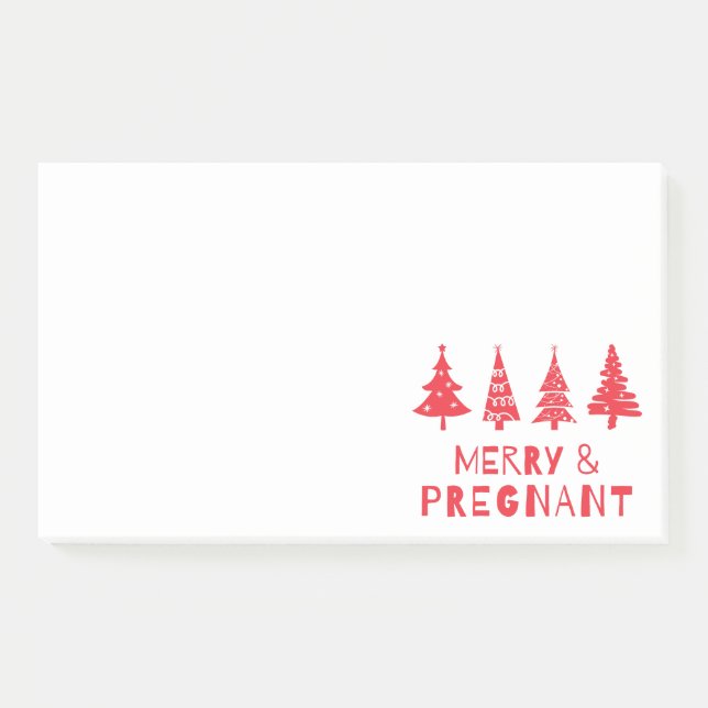  Merry and pregnant at Christmas Post-it Notes (Front)