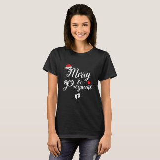 Merry and Pregnant Christmas T-Shirt