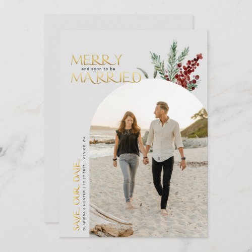 Merry And Soon To Be Married Christmas   Save The  Save The Date