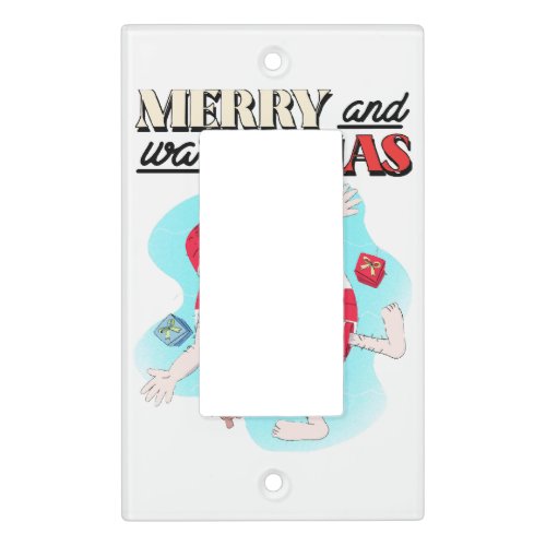 Merry and warm xmas light switch cover