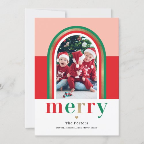 Merry Arch Christmas Photo Card