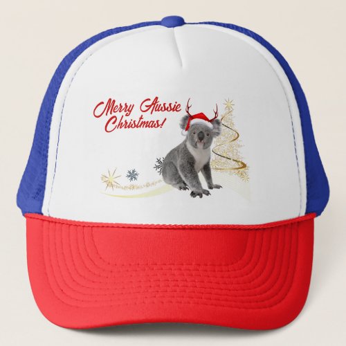 Merry Aussie Christmas Koala bear  Trucker Hat