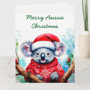 Merry Aussie Christmas Koala  Card