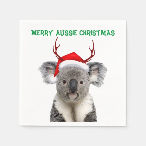 Merry Aussie Christmas Koala  Napkins