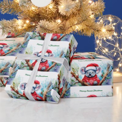 Merry Aussie Christmas Koala  Wrapping Paper