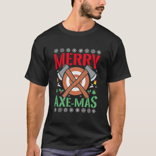 Merry Axe_Mas Funny Axe Throwing Christmas T_Shirt