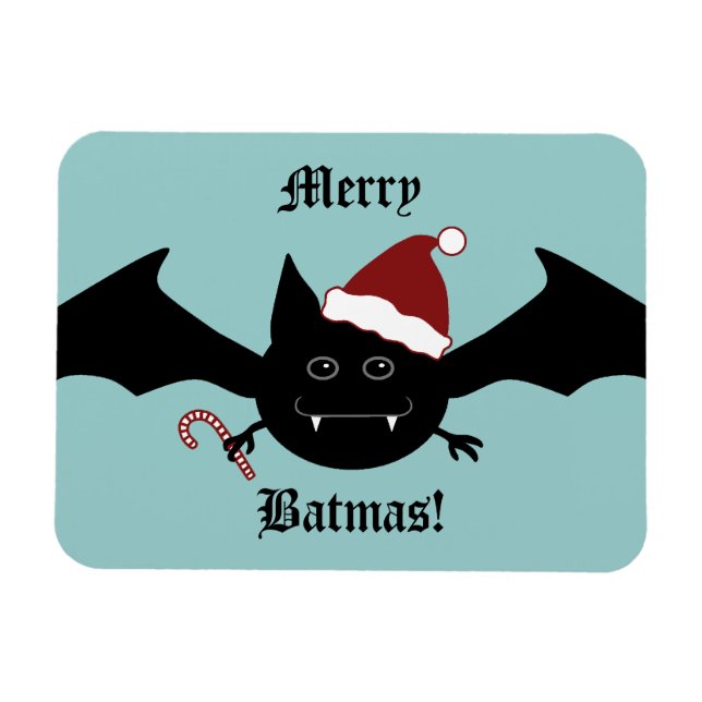 Merry Batmas funny Gothic bat for batty people Magnet (Horizontal)