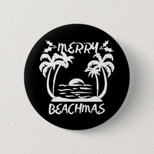 Merry Beachmas Christmas In July Button