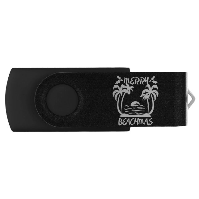 Merry Beachmas Christmas In July Flash Drive (Front)