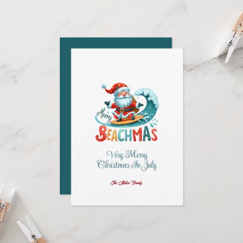 Merry Beachmas Christmas In July  Greeting Card