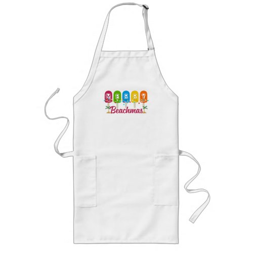 Merry Beachmas Christmas In July  Long Apron