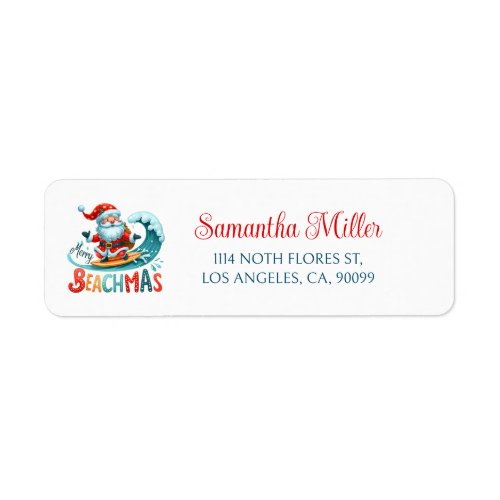 Merry Beachmas Christmas In July Party Invite Two Label