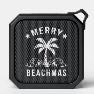 Merry Beachmas Palm Tree Beach Christmas Bluetooth Speaker
