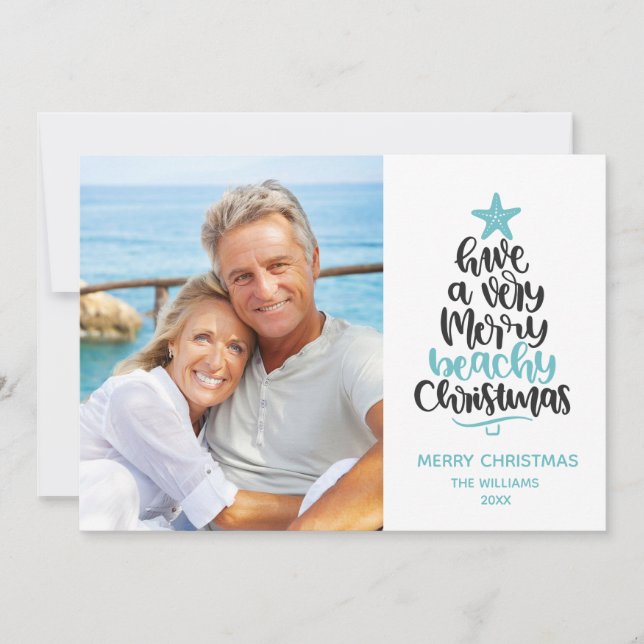 Merry Beachy Christmas Card (Front)