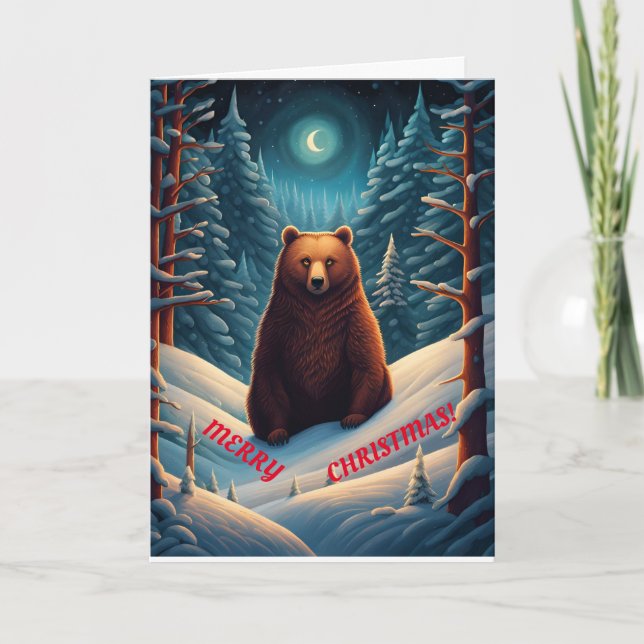 MERRY BEAR CHRISTMAS CARD FOR ANYONE (Front)