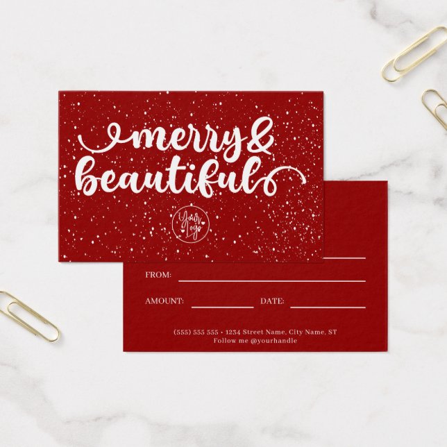 Merry & Beautiful Christmas Gift Certificate (Office)