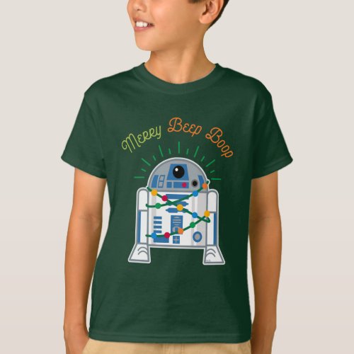 Merry Beep Boop Cartoon R2_D2 T_Shirt