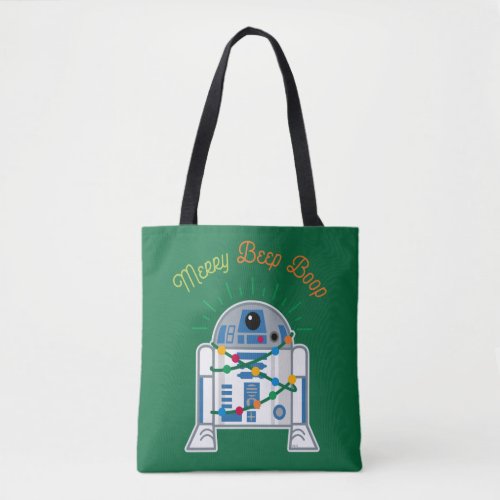 Merry Beep Boop Cartoon R2_D2 Tote Bag