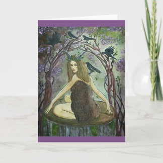Merry Beltane Magic! - Witch Art Greeting Card