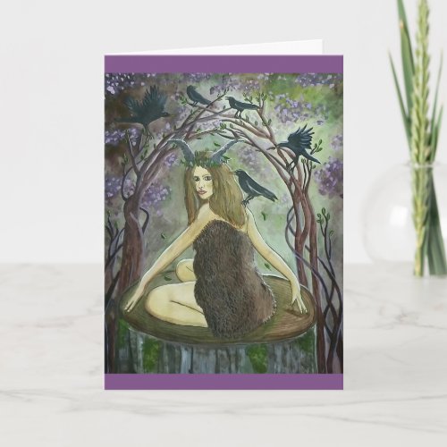 Merry Beltane Magic _ Witch Art Greeting Card