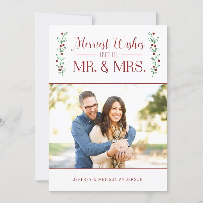 Merry Berries | Newlywed Christmas Photo Card