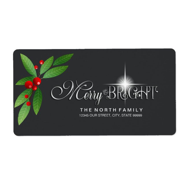 Merry Berry Bright Christmas Greenery D591 Label (Front)