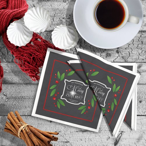 Merry Berry Bright Christmas Swag D591 Napkins