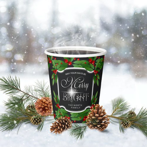 Merry Berry Bright Christmas Swag D591 Paper Cups