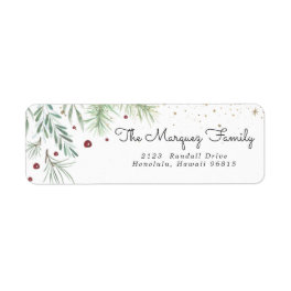 Merry Berry Christmas Return Address Labels